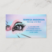 Makeup Pinsel und Lashes Visitenkarte (Vorderseite)