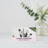 Makeup Pinsel und Nagelpolnisch Visitenkarte (Stehend Vorderseite)