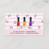 Makeup Pinsel und Nagelpolnisch Visitenkarte (Rückseite)
