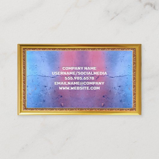 Makeup Pinsel und Tools Compact | Goldrahmen Visitenkarte (Rückseite)