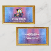 Makeup Pinsel und Tools Compact | Goldrahmen Visitenkarte (Vorne/Hinten)