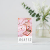 Makeup PMU Microblading Henna Salon Business Card Visitenkarte (Stehend Vorderseite)