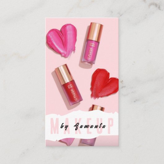 Makeup PMU Microblading Henna Salon Business Card Visitenkarte (Vorderseite)