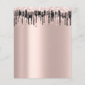 Makeup Price List Rose Glitzer Lashes Schwarze Tro Flyer (Hinten)