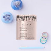 Makeup Price List Rose Glitzer Lashes Schwarze Tro Flyer (Einzeln)