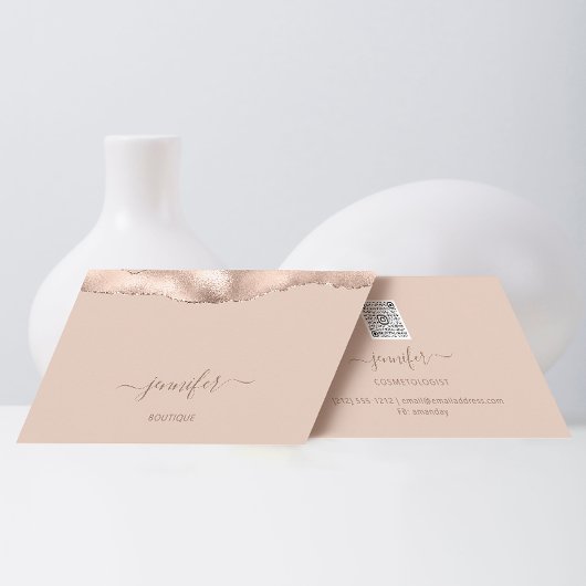 Makeup QR Code Pulver Blush Haut Visitenkarte