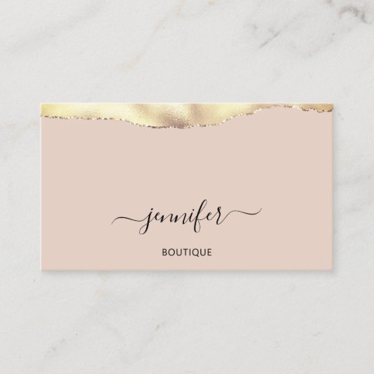 Makeup QR-Code Pulver Blush Rose Gold Visitenkarte (Vorderseite)