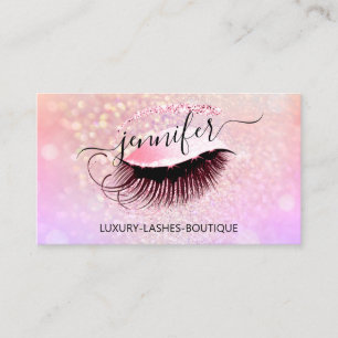 Makeup QR-Glitzer für Eyelash-Logos, braun Visitenkarte