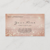 Makeup Rose Gold Lashes Extension Studio Confetti Terminkarte (Rückseite)