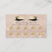Makeup Rose Golden Lashes Extension Loyalty Card10 Treuekarte (Rückseite)
