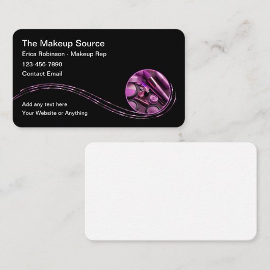 Makeup Sales Agent Visitenkarte (Vorne/Hinten)