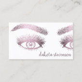 Makeup Salon Beruflich | Mauve Pink Shimmer Visitenkarte (Vorderseite)