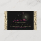 Makeup Salon Gold Lipstick-Verkäufer Visitenkarte (Rückseite)