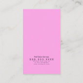 Makeup Salon QR Code Rosa Schwarzer Glitzer Foto Visitenkarte (Rückseite)