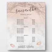 Makeup-Services für Kupfergold-Rose Glitzer Fotoplatte (Vorderseite)