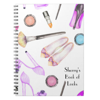 Makeup sieht Foto-Notebook aus Notizblock