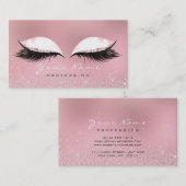 Makeup Silber Rosa Weißgläser Glitzer Visitenkarte (Vorne/Hinten)
