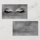 Makeup Silver Graue Augen Lashes Glitzer Visitenkarte (Vorne/Hinten)