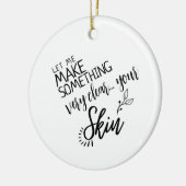 Makeup Skincare Berater Geschenkartikelästhetiker  Keramik Ornament (Links)