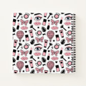 Makeup Sticker Muster Notizblock (Rückseite)