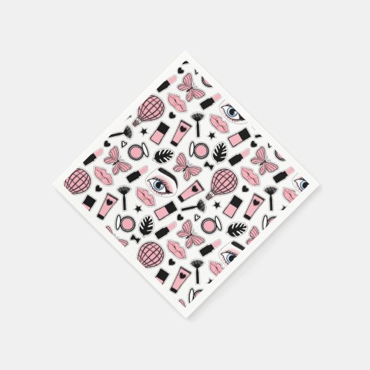 Makeup Sticker Muster Serviette (Ecke)