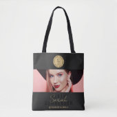 Makeup Studio Black Gold Logo Soziale Medien Tasche (Vorderseite)
