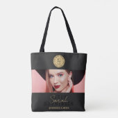 Makeup Studio Black Gold Logo Soziale Medien Tasche (Rückseite)