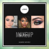 Makeup Studio Elegantes Foto-Collage-Logo  Fensteraufkleber (Blatt 3)