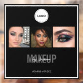 Makeup Studio Elegantes Foto-Collage-Logo  Fensteraufkleber (Blatt 2)