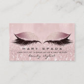 Makeup Studio Eyebrows Lashes Pink WELLNESS-CENTER Visitenkarte (Vorderseite)