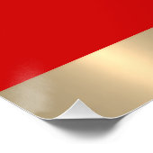 Makeup Studio Eyelashes Extension Logo Red Gold Poster (Ecke)