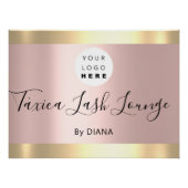 Makeup Studio Eyelashes Extension Logo Rose Gold Poster (Vorderseite)