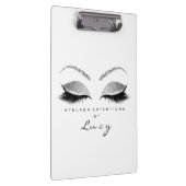 Makeup Stylist Beauty Lashes Glitzer Silber Weiß Klemmbrett (Rechts)