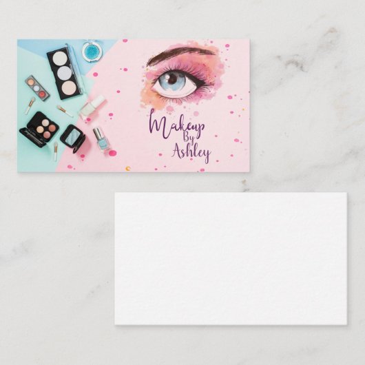 Makeup Stylist Business Card Visitenkarte (Vorne/Hinten)