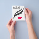 Makeup-Symbol Frauengesicht in Schwarz-weiß rosa L Flyer (Gruppe)