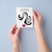 Makeup-Symbol Frauengesicht in Schwarz-weiß rosa L Flyer (Gruppe)