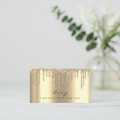 Makeup Termin Karte Lashes Glitzer Tropfen Lux (Stehend Vorderseite)