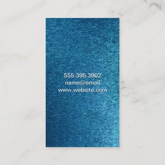 Makeup-Tools | Blue Textured Background Visitenkarte (Rückseite)