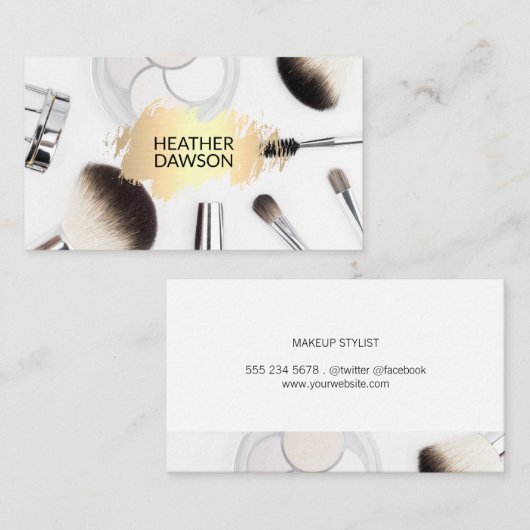 Makeup-Tools | Makeup-Stylist Visitenkarte (Vorne/Hinten)