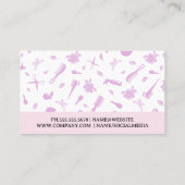 Makeup-Tools | Salon Pattern Visitenkarte (Rückseite)