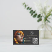 Makeup trendy 3 Foto Social Media Logo qr Code Visitenkarte (Stehend Vorderseite)
