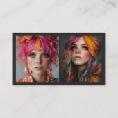 Makeup trendy 3 Foto Social Media Logo qr Code Visitenkarte (Rückseite)