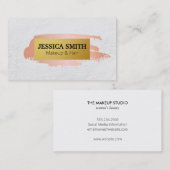 Makeup und Haarsalon Rosa gebürstet Visitenkarte (Vorne/Hinten)