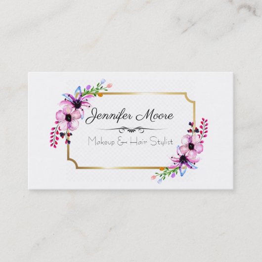 Makeup und Haarstylist Visitenkarte (Vorderseite)