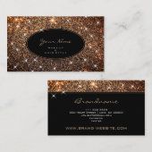 Makeup und Hair Luminous Rose Gold Glitzer Elegant Visitenkarte (Vorne/Hinten)