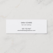 Makeup und Hair Stylist Gold Black Script Mini Visitenkarte (Rückseite)