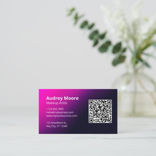 Makeup-Vorlagen Visitenkarte (Stehend Vorderseite)