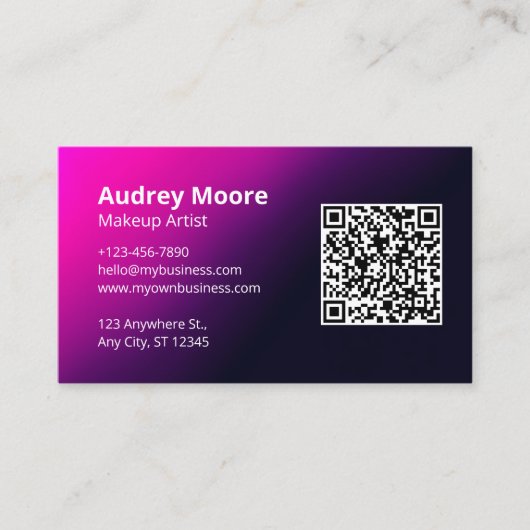 Makeup-Vorlagen Visitenkarte (Vorderseite)