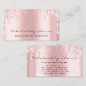 Makeup WELLNESS-CENTER Eyelash Lashes Pink Nails T Visitenkarte (Vorne/Hinten)