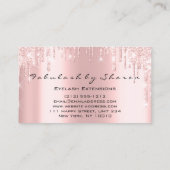 Makeup WELLNESS-CENTER Eyelash Lashes Pink Nails T Visitenkarte (Rückseite)